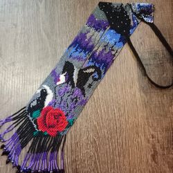 halloween necklace halloween witch beaded necklace halloween costume halloween pumpkin halloween lawn seed bead necklace