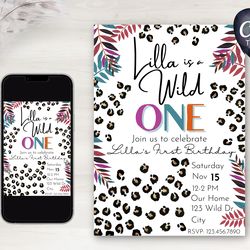 wild one birthday invitation | digital download | printable | editable