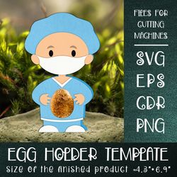Doctor Chocolate Egg Holder template SVG