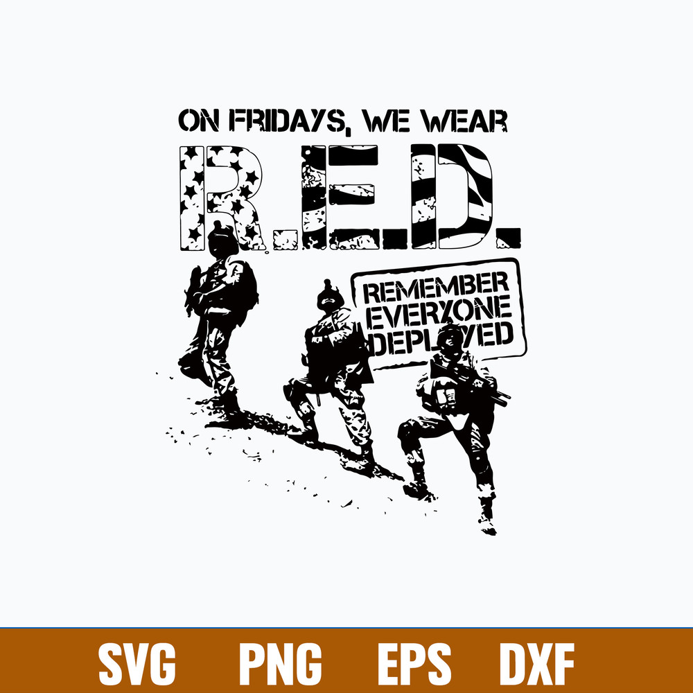 On Friday We Wear Red Veteran Svg, Png Dxf Eps File.jpg