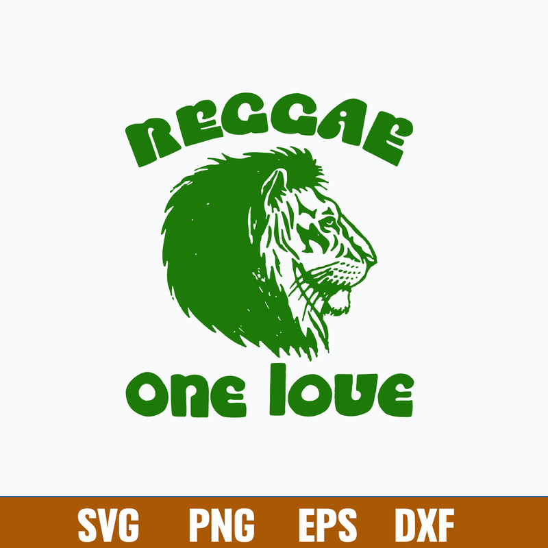 One Love Reggae Svg, Lion Svg, Png Dxf Eps File.jpg