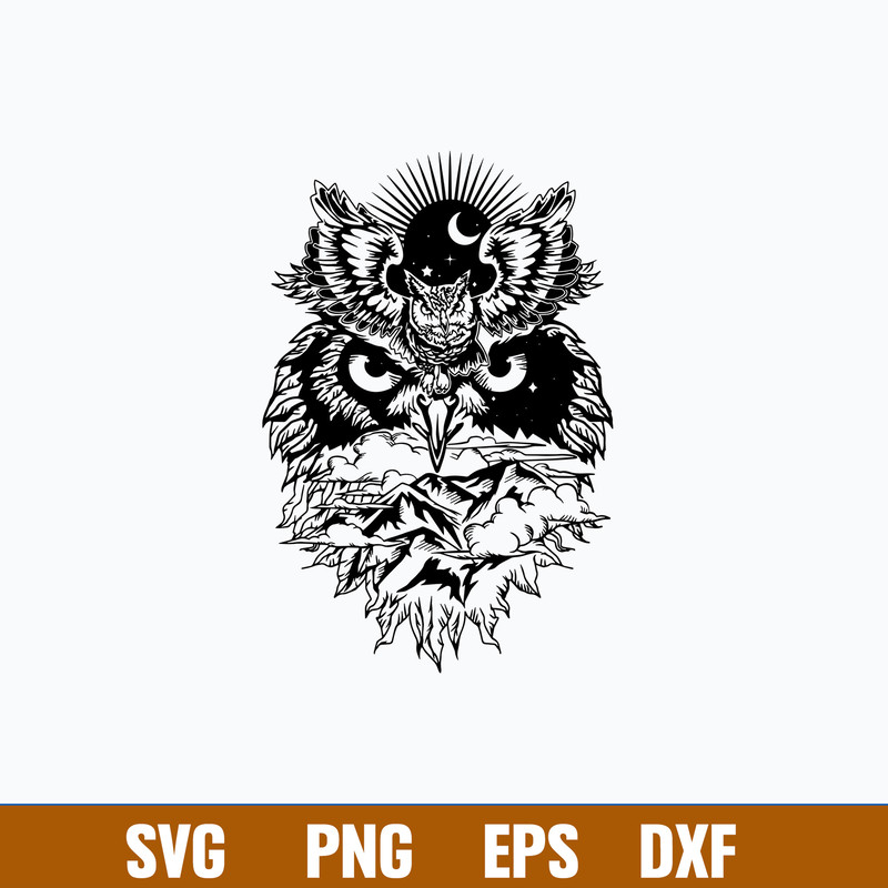 Owl Head Svg, Owl Head Clipart Svg, Png Dxf Eps File.jpg