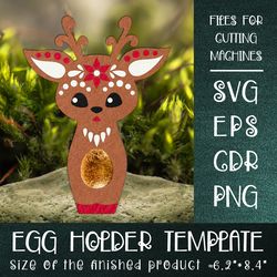 deer egg holder template svg