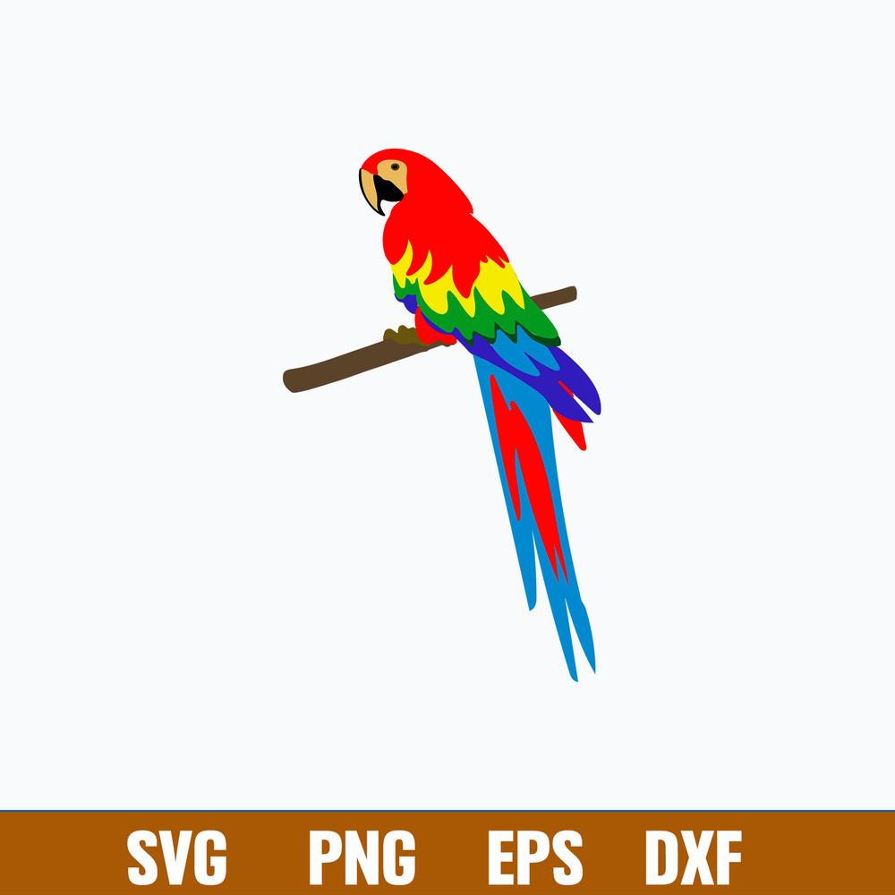 Parrot Colorful Svg, Png Dxf Eps File.jpg