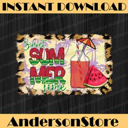 sweet summer time watermelon leopard png sublimation design downloads, summer sublimation design, watermelon sublimation