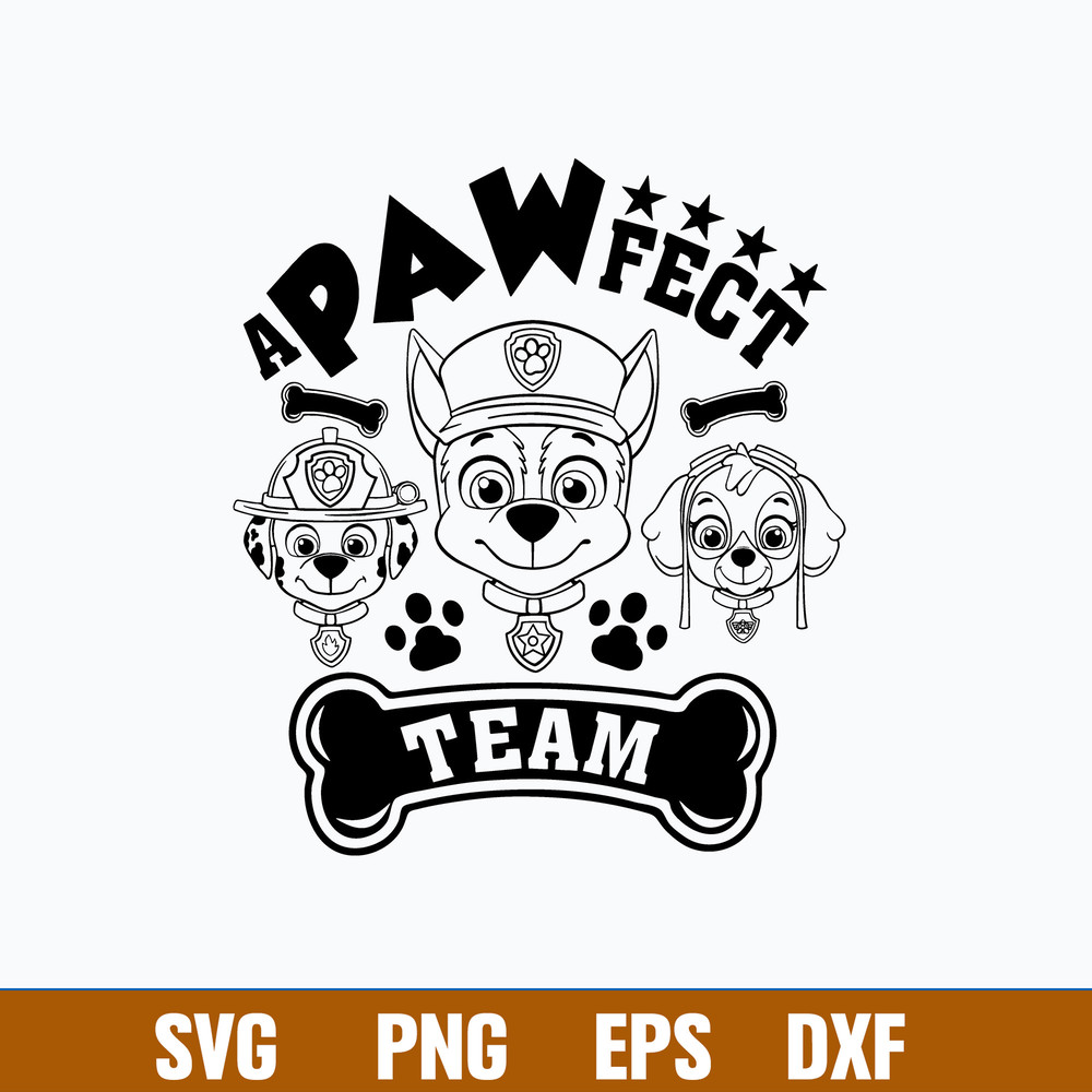 Paw Patrol A Pawfect Team Svg, Paw Patrol Svg, Png Dxf Eps File.jpg