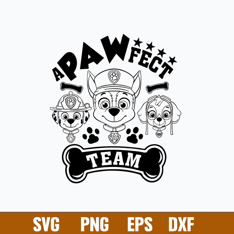 Paw Patrol A Pawfect Team Svg, Paw Patrol Svg, Png Dxf Eps File.jpg