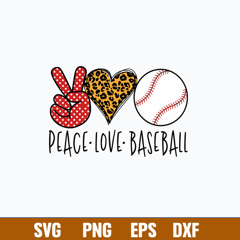 Peace Love Baseball Svg, Baseball Love Svg, Png Dxf Eps File.jpg