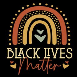 Black Lives Matter Rainbow Svg, Black History Month Svg