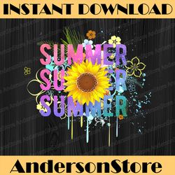 Summer Sunflower Png, file for sublimation, DTG png, Summer sublimation, Sunflower png, Love sunflower png, Glitter