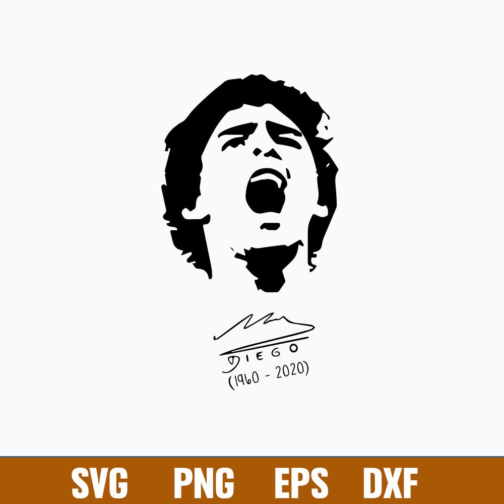 Rip Diego Maradona Argentina Soccer Legend Svg Png Dxf Eps File.jpg