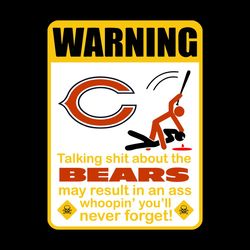 Funny Warning Chicago Bears Svg, Sport Svg, Football Teams Svg, Sport Teams, NFL Svg, Chicago Bears NFL, Bears Football