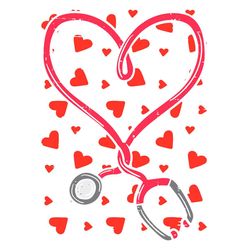 Heart Stethoscope Cute Love Nursing Valentines Day Nurse Svg, Valentine Svg