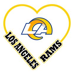 Rams Heart Svg, Sport Svg, Los Angeles Rams Svg, Rams Football Team, Rams Svg, LA Rams Svg, Super Bowl Svg, Rams Fan, LA