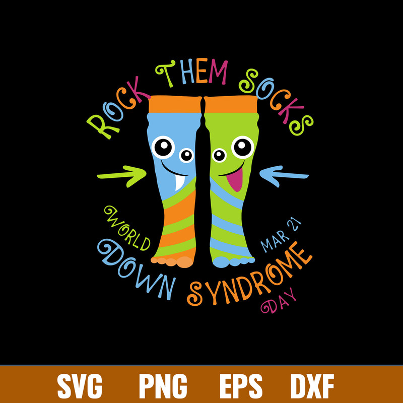 Rock Them Socks World Down Syndrome Awareness Day Svg, Png Dxf Eps File.jpg