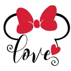 Minnie Love SVG, Disney Love SVG, Love Disney Svg, Valentine Svg, Disney Valentine Love