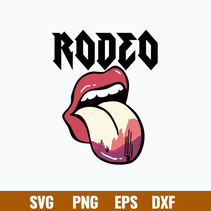 Rodeo Cactus Lips Tongue Svg, Tongue Svg, Png Dxf Eps FIle.jpg