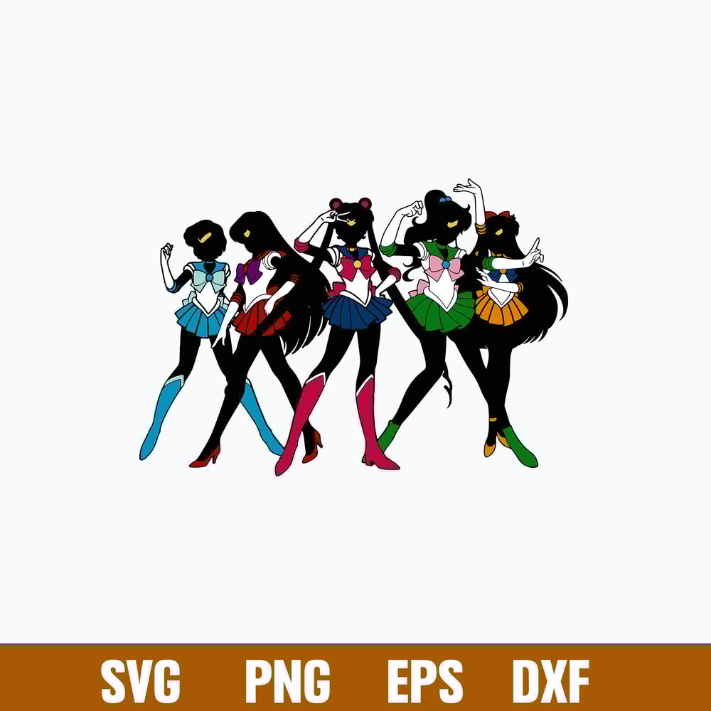 Sailor Moon Mars Mercury Jupiter Venus Svg,Sailor Moon Svg, Png Dxf Eps File.jpg