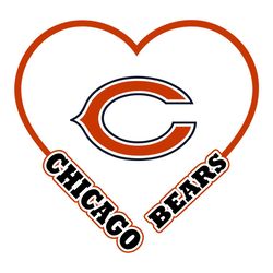 Bears Heart Svg, Sport Svg, Chicago Bears Svg, Bears NFL Svg, Super Bowl Svg, Chicago Football, Bears Fan, NFL Teams, NF