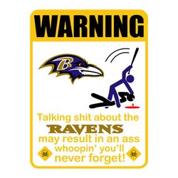 Funny Warning Baltimore Ravens Svg, Sport Svg, Football Svg, Football Teams Svg, NFL Svg, Baltimore Ravens Svg, Ravens F