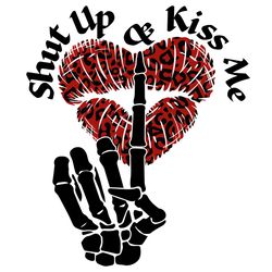 Shut Up And Kiss Me Svg, Holidays Svg, Valentine Svg, Distressed Valentine's Day Svg