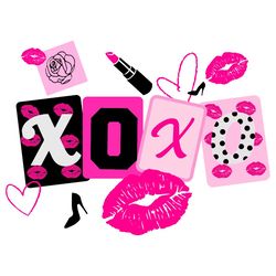 Valentines Xoxo Love Svg, Holidays Svg, Valentines SVg, Xoxo Svg, Lips Svg, Retro Valentine Svg