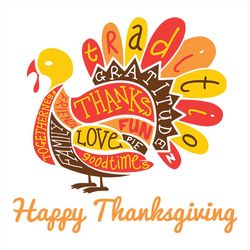 Happy Thanksgiving Svg, Thanksgiving Turkey SVG Files