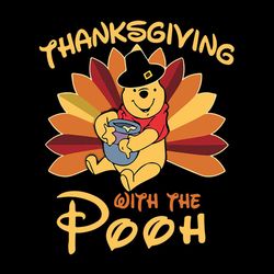 thanksgiving with the pooh svg, pooh thanksgiving svg, pooh thanksgiving party svg