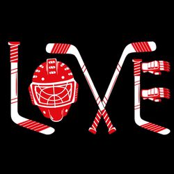 Player Goalie Ice Hockey Heart Svg, Valentine Svg, Cat Valentine Svg