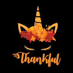 Thankful Thanksgiving Thanksgiving Unicorn Happy Thanksgiving Svg, Thanksgiving Turkey SVG Files