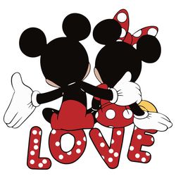 Mickey Minnie Love Svg, Valentine Svg, Mickey Mouse Svg