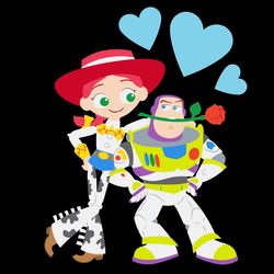 Toy Story Buzz and Jessie Svg, Valentines Day Svg