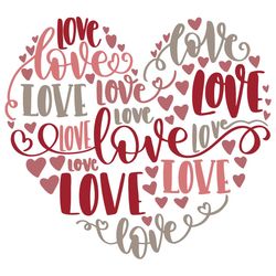 Heart Love SVG, Valentine Love Svg, Happy Valentine Day Svg