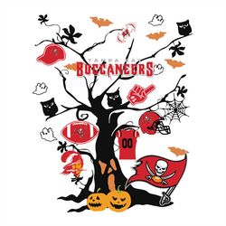 Tree Halloween Tampa Bay Buccaneers,NFL Svg, Football Svg, Cricut File, Svg