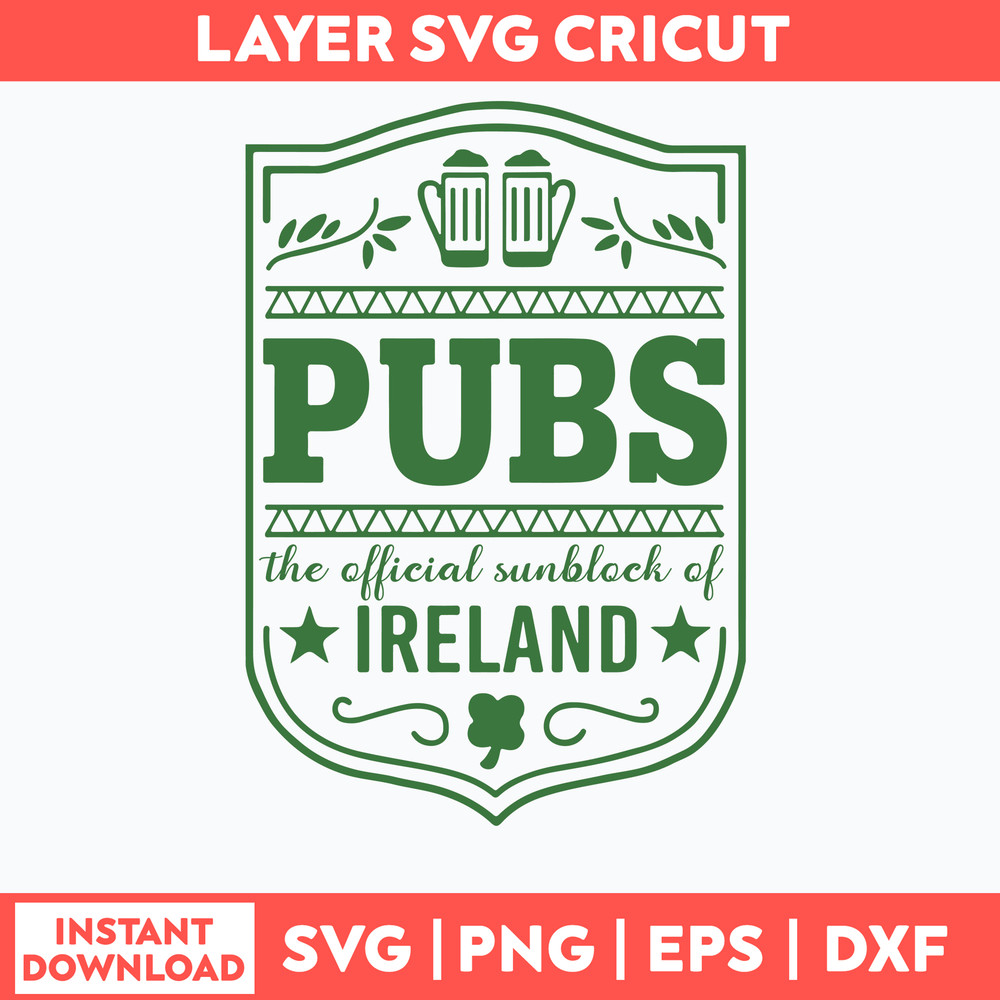 Pubs The Official Sunblock Of Ireland Svg, Png Dxf Eps File.jpg