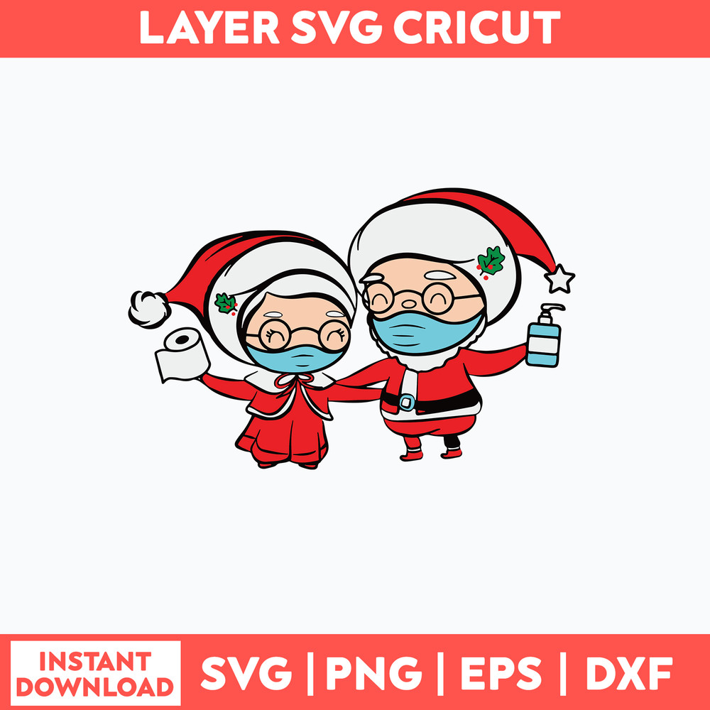 Quarantine Mr. And Mrs Claus Svg, Christmas Svg, Png Dxf Eps File.jpg