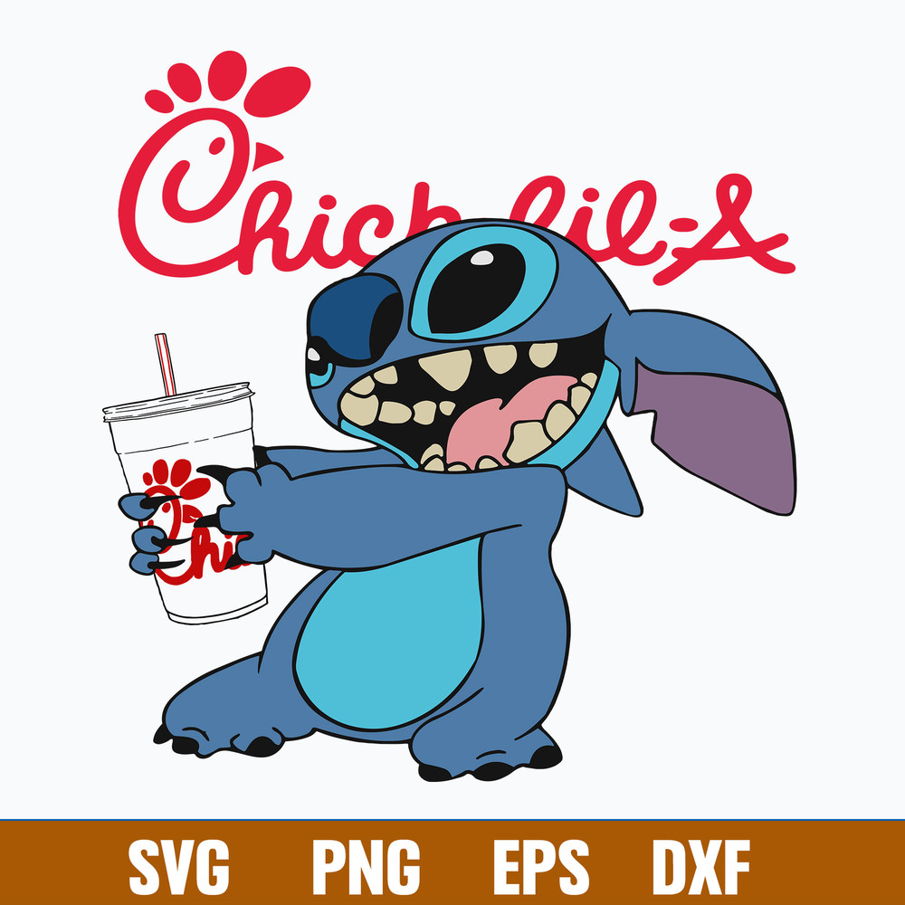 Stitch Chick Fil A Svg, Stitch Coffee Svg, Stitch Cartoon Svg, Png Dxf Eps File.jpg