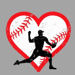 Heart Baseball Valentine's Day Svg, Valentine Svg