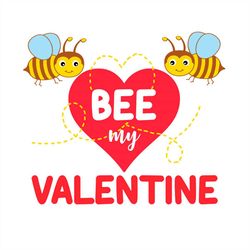 Bee My Valentine Cute Bee SVG PNG