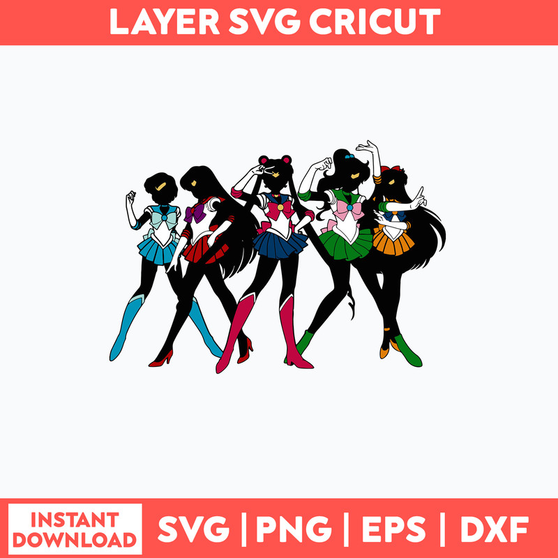 Sailor Moon Mars Mercury Jupiter Venus Svg,Sailor Moon Svg, Png Dxf Eps File.jpg