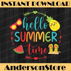 hello summer svg summertime beach watermelon cut file jpg png dxf printable