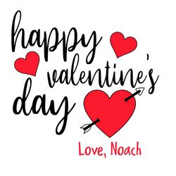 Happy Valentine's Day Love Noach Heart SVG PNG