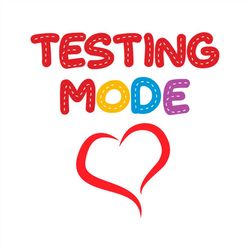 Testing Mode Love Big Red Heart SVG PNG