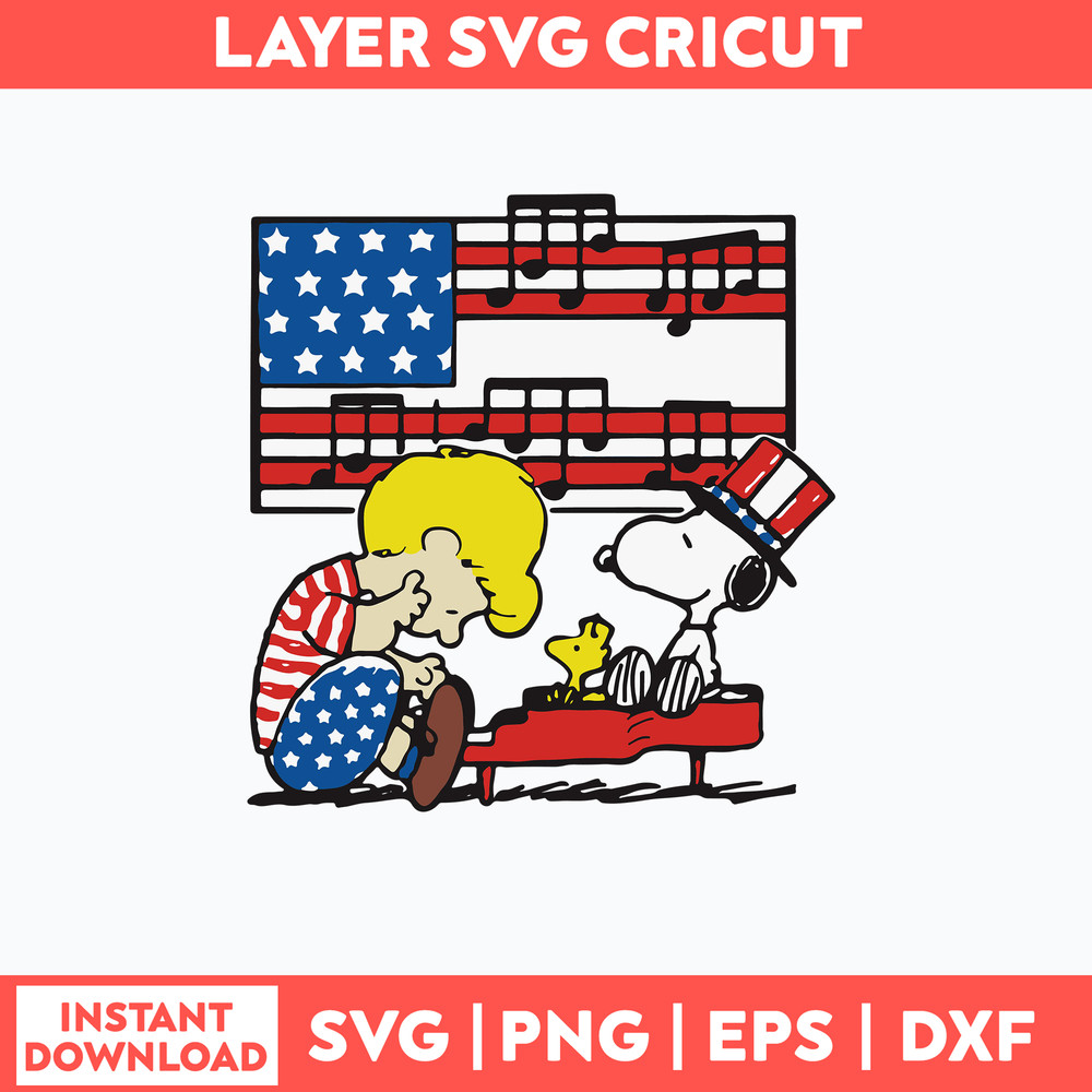 Schroeder Playing Piano Woodstock And Snoopy Svg, Png Dxf Eps File.jpg