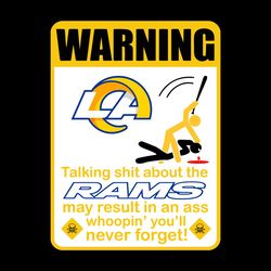 Funny Warning Los Angeles Rams Svg, Sport Svg, Football Svg, Football Teams Svg, NFL Svg, Los Angeles Rams Svg, Rams Foo
