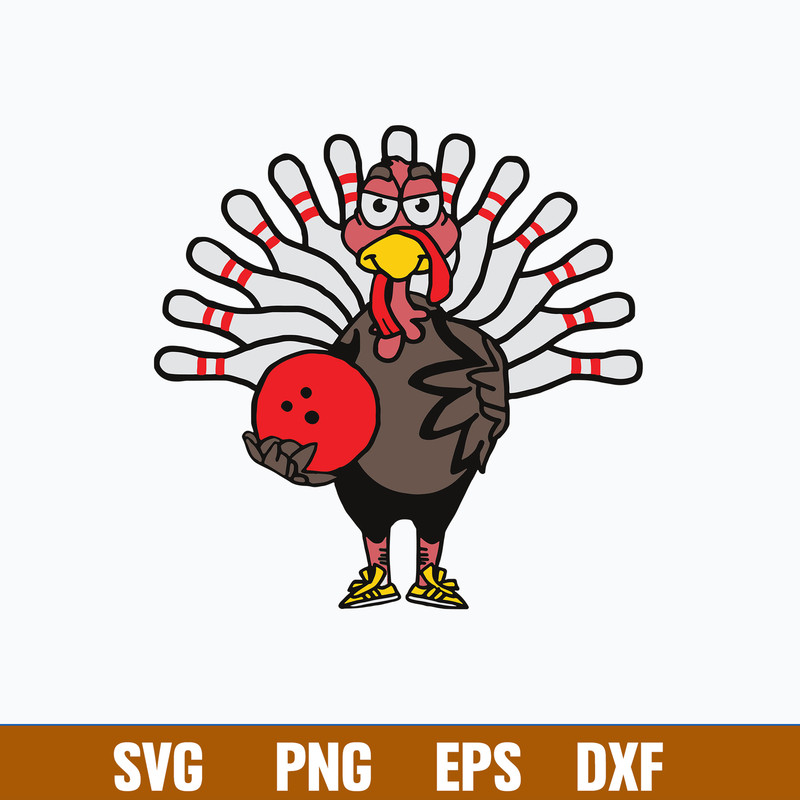Thanksgiving Turkey Bowling Pin Matching Team Svg, Funny Svg, Png Dxf Eps File.jpg