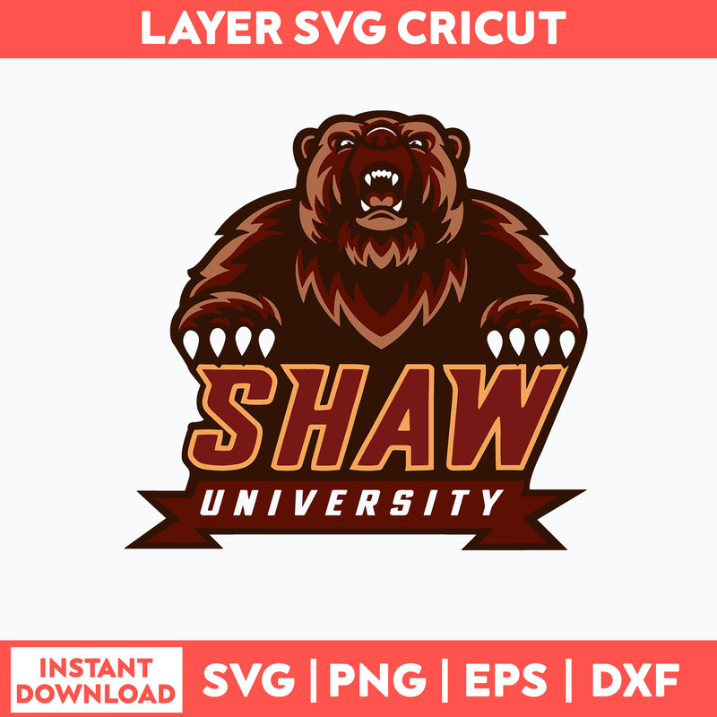 Shaw University Logo Svg, Shaw University Football Svg, Png Dxf Eps File.jpg