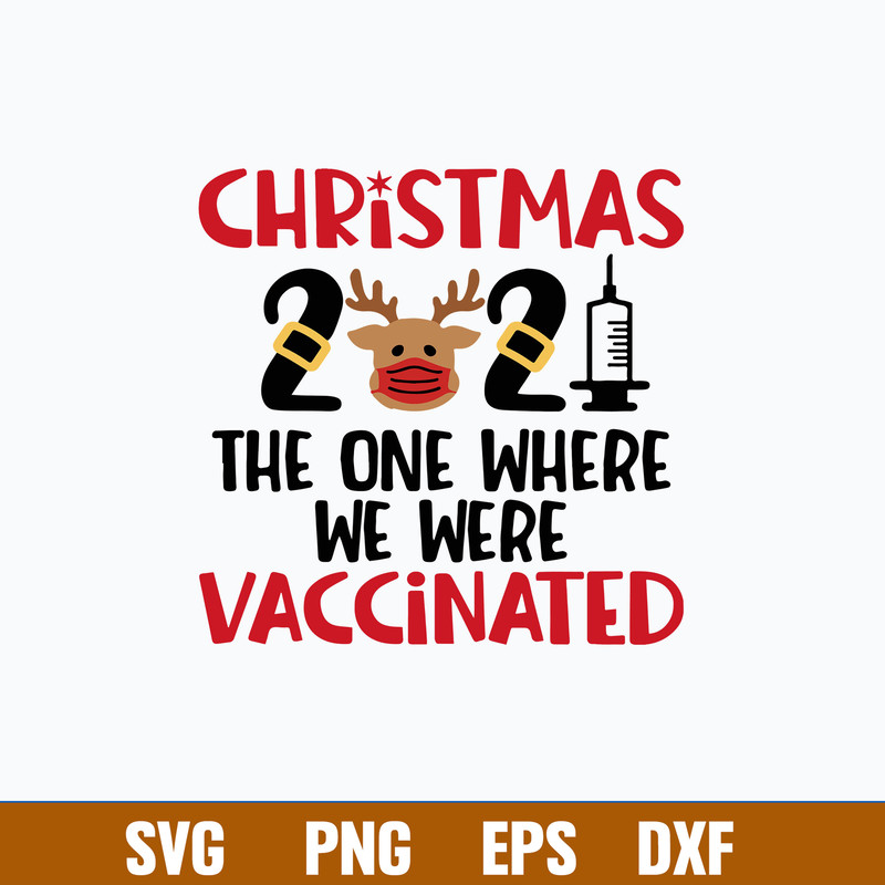 The One Where We Were Vaccinated SVG, Reindeer Mask.jpg