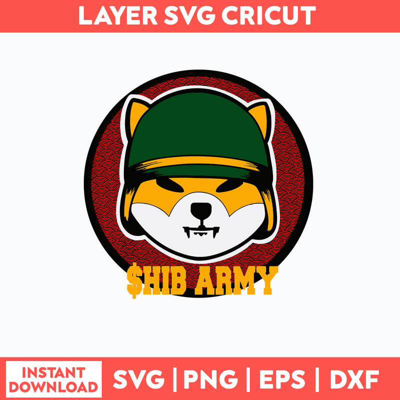 Shib Army Shiba Inu Coin Svg, Shiba Svg, Png Dxf Eps FIle.jpg