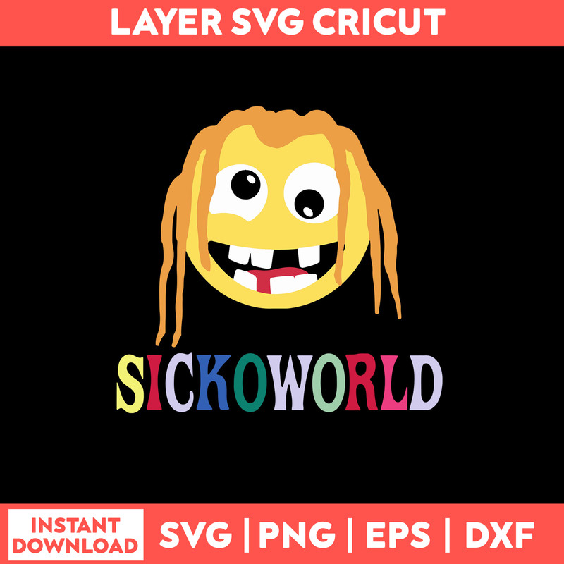 Sickoworld Ghetto Rapper Gansta Rap Svg. Png Dxf Eps File.jpg